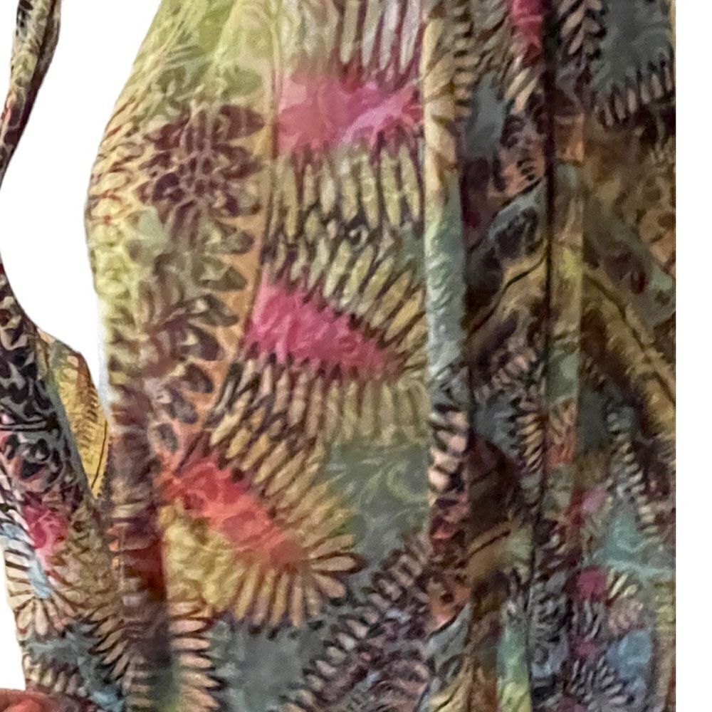 Unique and Colorful Boho Open Front Cardigan, Size Large - Picture 5 of 8